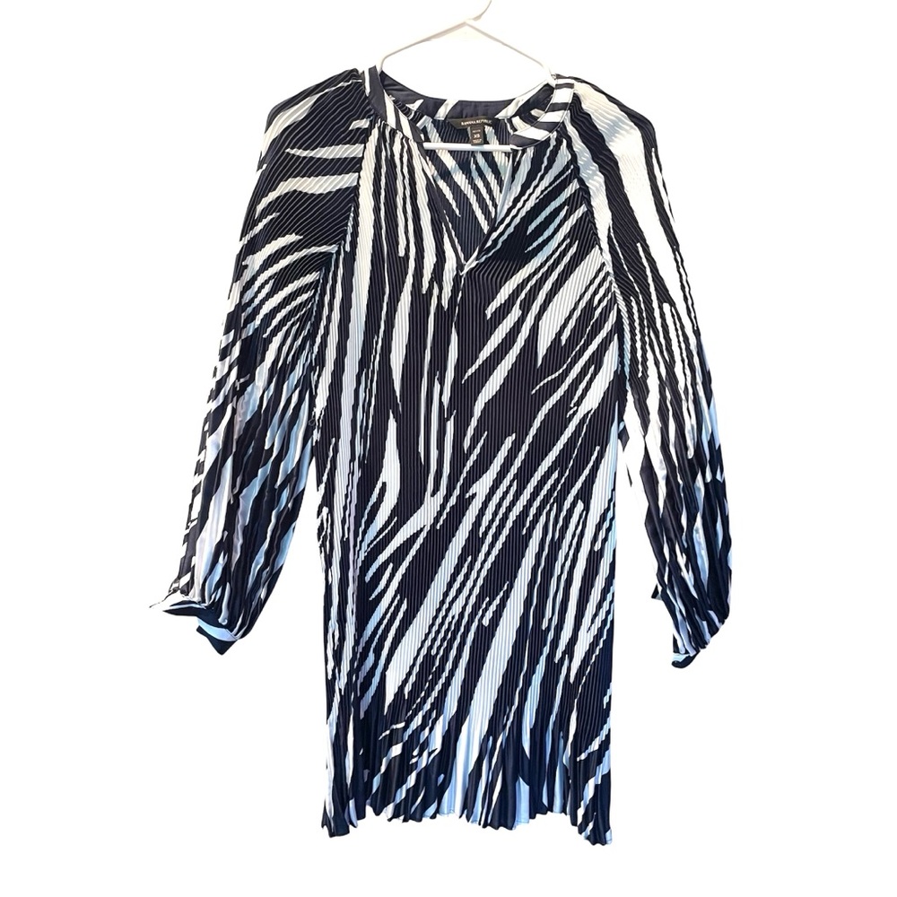 Banana Republic Navy and White Diagonal Striped Dress